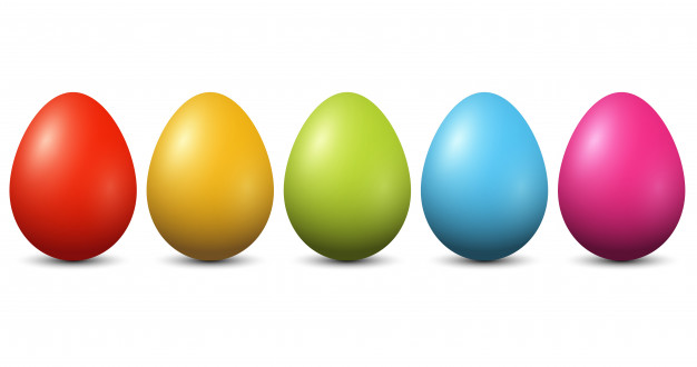 colourful easter eggs white background 45843 264